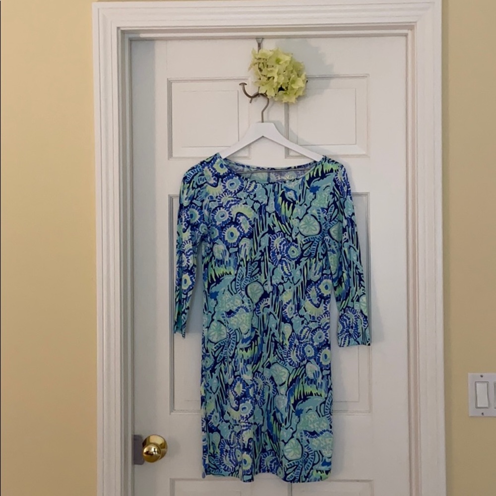 Lilly Pulitzer long sleeve Pima cotton shift